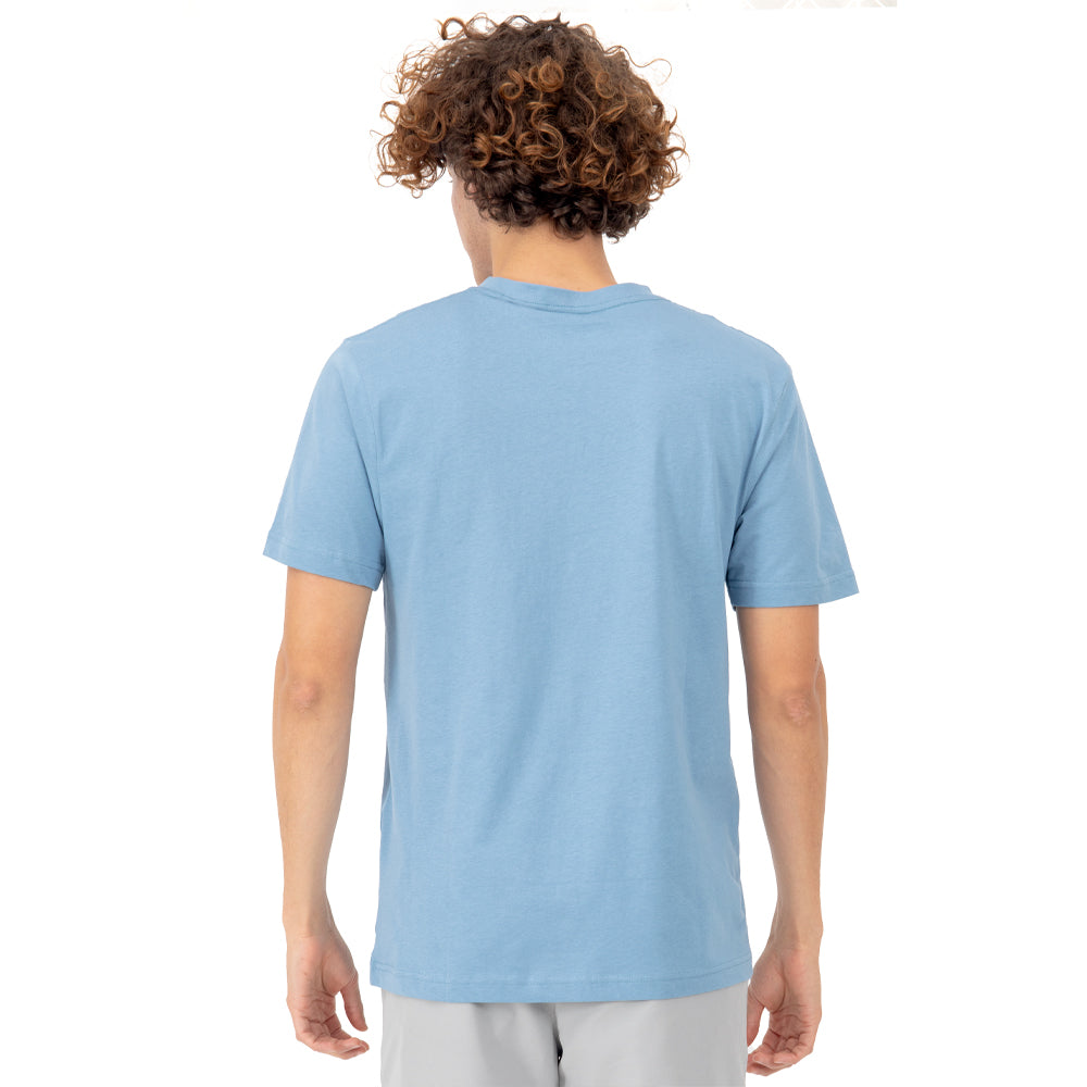 Foto 4 pulgar | Playera Manga Corta Slim Fit Básica Quarry Azul para Hombre