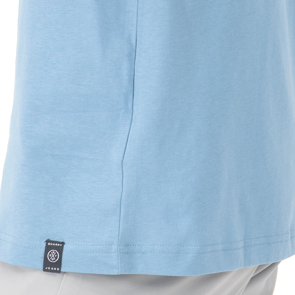 Foto 5 pulgar | Playera Manga Corta Slim Fit Básica Quarry Azul para Hombre