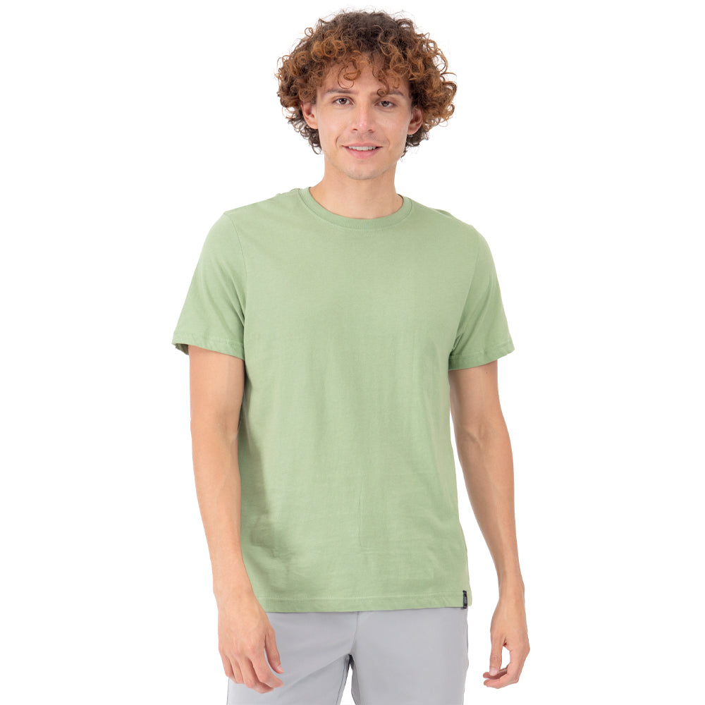 Playera Manga Corta Slim Fit Básica Quarry Verde para Hombre