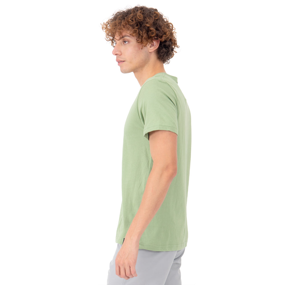 Foto 3 pulgar | Playera Manga Corta Slim Fit Básica Quarry Verde para Hombre