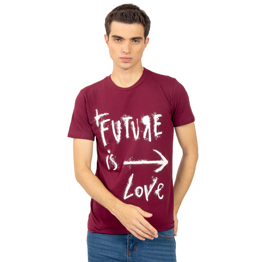 Camiseta Estampado Future Hombre Color Vino