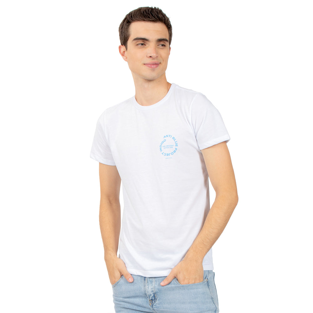 Camiseta Estampada Discreto Hombre Color Blanco