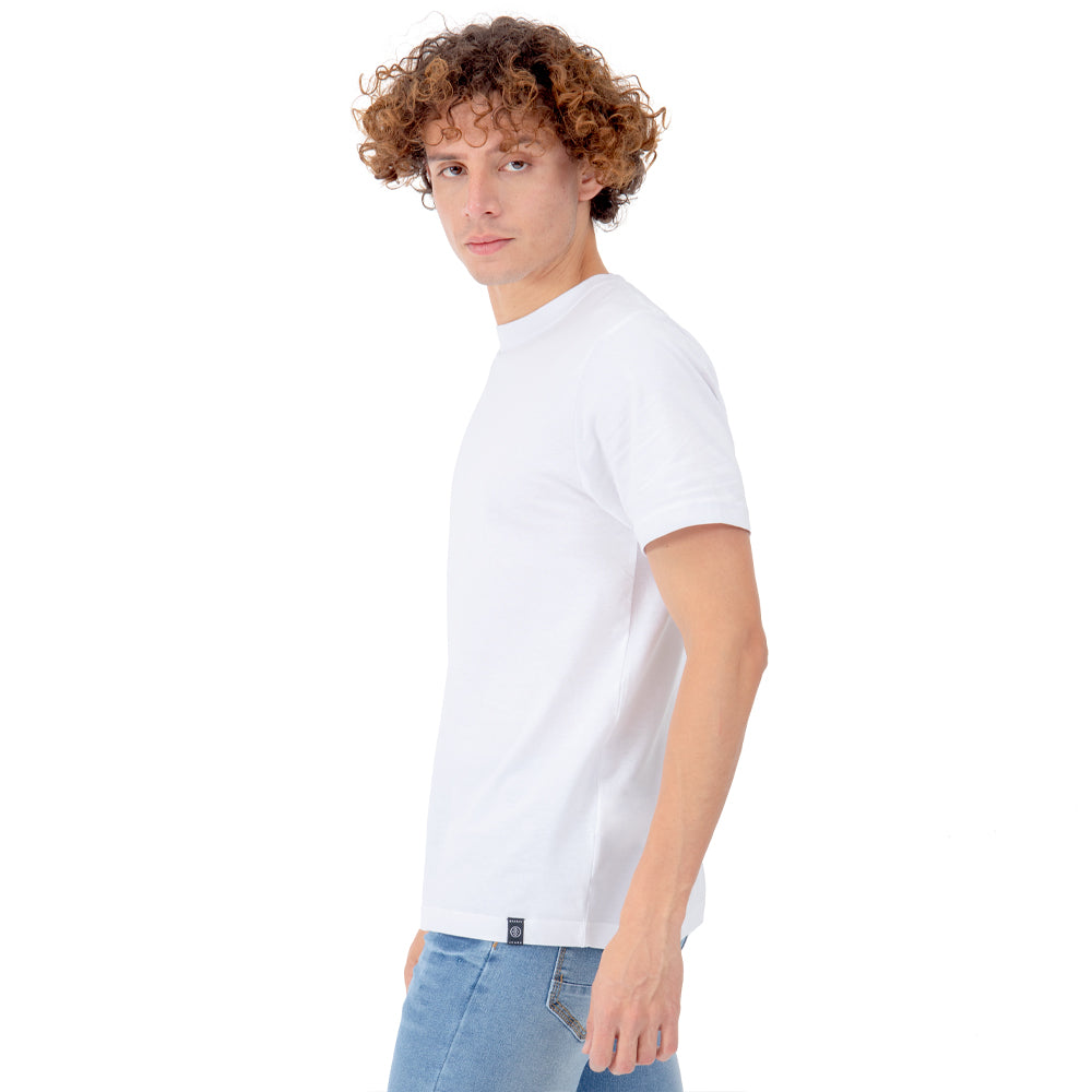 Foto 3 pulgar | Playera Manga Corta Slim Fit Básica Quarry Blanca para Hombre