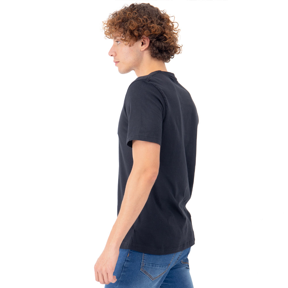 Foto 3 pulgar | Playera Manga Corta Slim Fit Básica Quarry Negra para Hombre