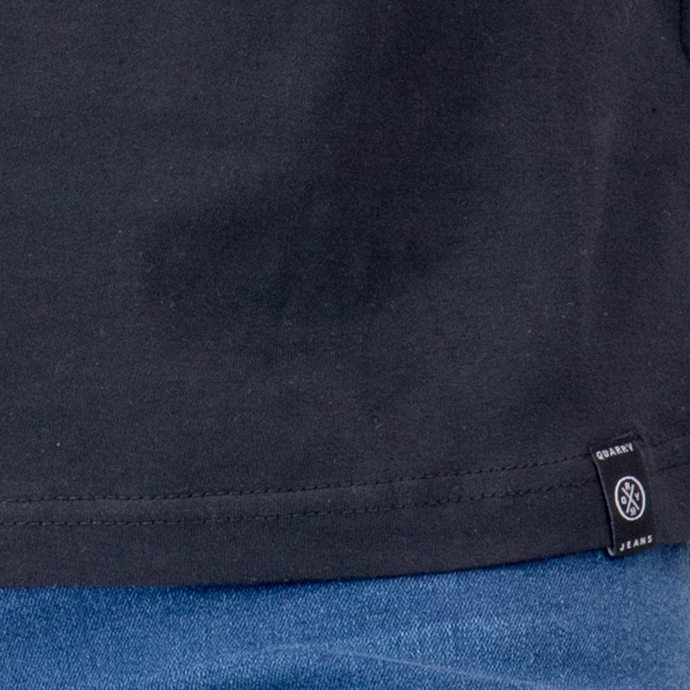 Foto 5 pulgar | Playera Manga Corta Slim Fit Básica Quarry Negra para Hombre