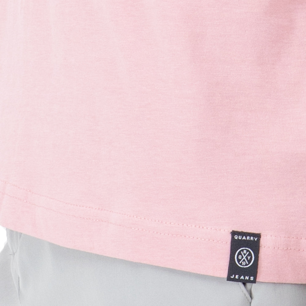 Foto 4 | Playera Manga Corta Slim Fit Básica Quarry Rosa para Hombre