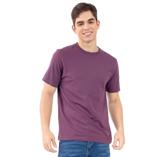 Foto 1 | Playera de Manga Corta Slim Fit Quarry Morada para Hombre