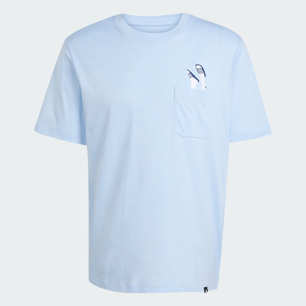 Foto 2 | M L Slide Pkt T Adidas Azul Hombre