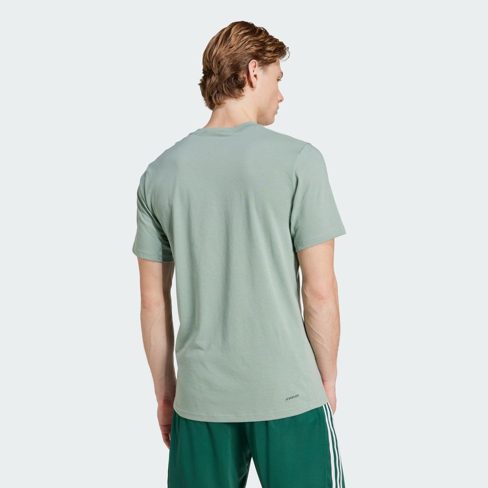 Foto 5 pulgar | Playera Deportiva Train Essentials Feelready Logo Adidas Verde Hombre