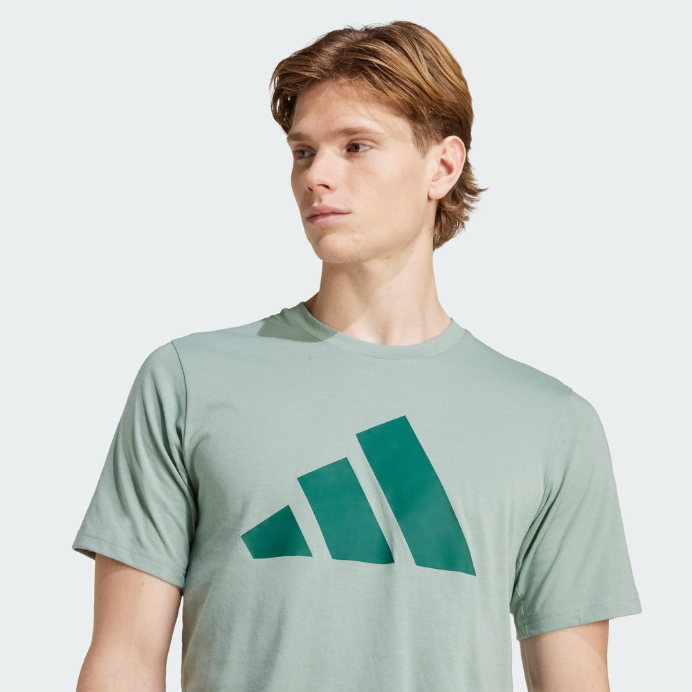 Foto 7 pulgar | Playera Deportiva Train Essentials Feelready Logo Adidas Verde Hombre