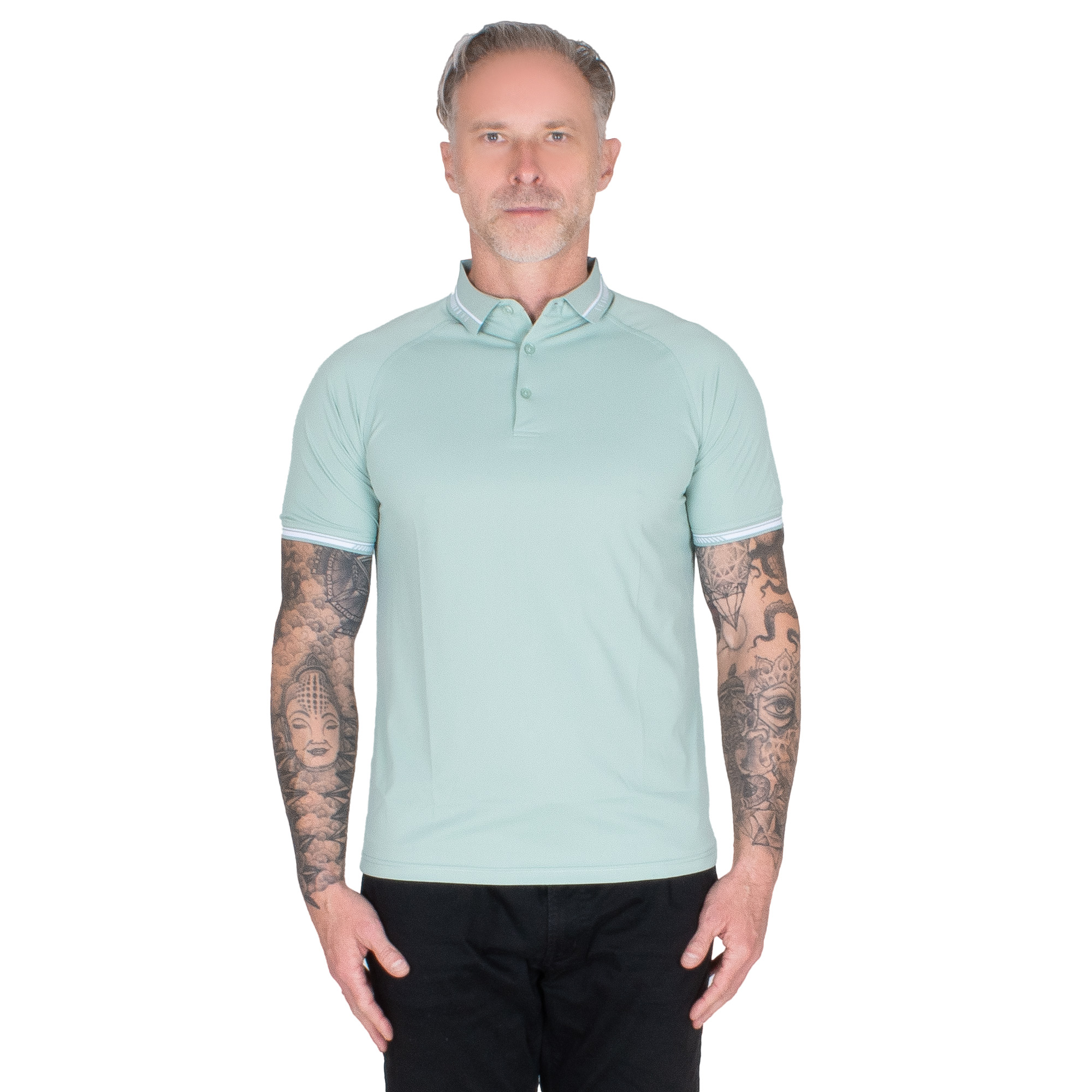 Foto 2 pulgar | Generra | Playera Tipo Polo Con Ribetes A Rayas Para Hombre
