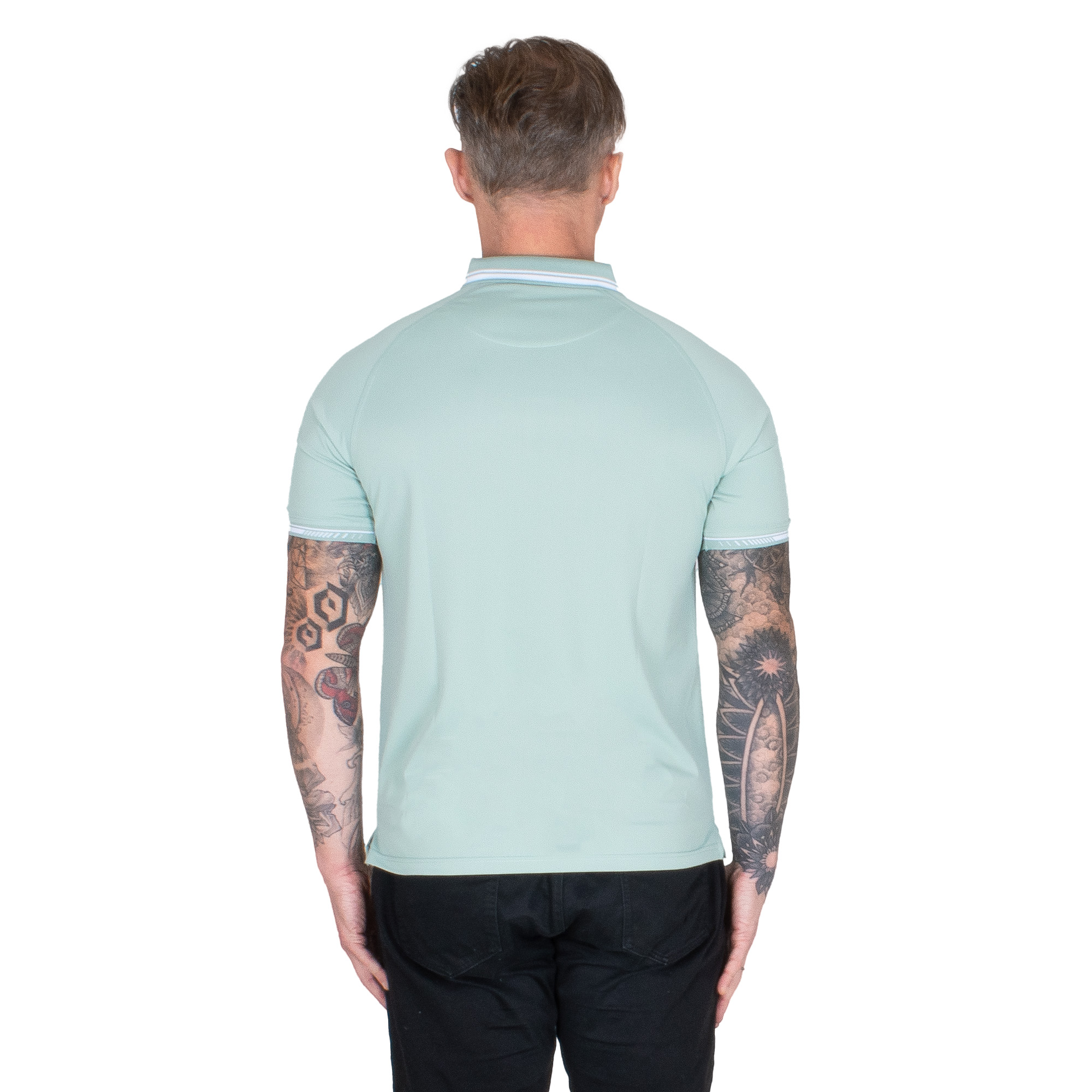 Foto 3 pulgar | Generra | Playera Tipo Polo Con Ribetes A Rayas Para Hombre
