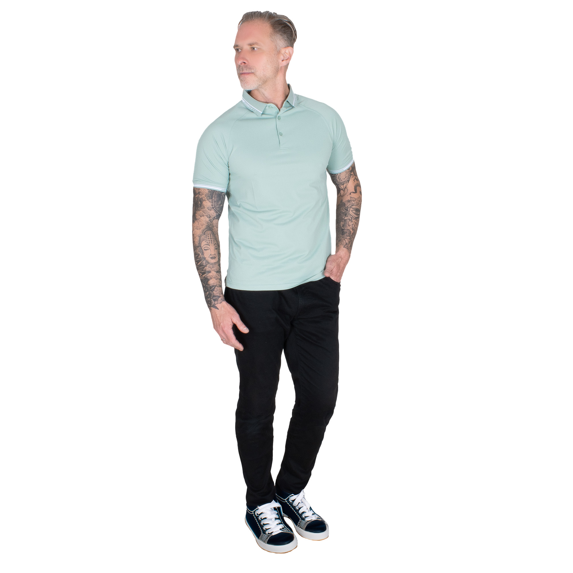 Foto 4 pulgar | Generra | Playera Tipo Polo Con Ribetes A Rayas Para Hombre