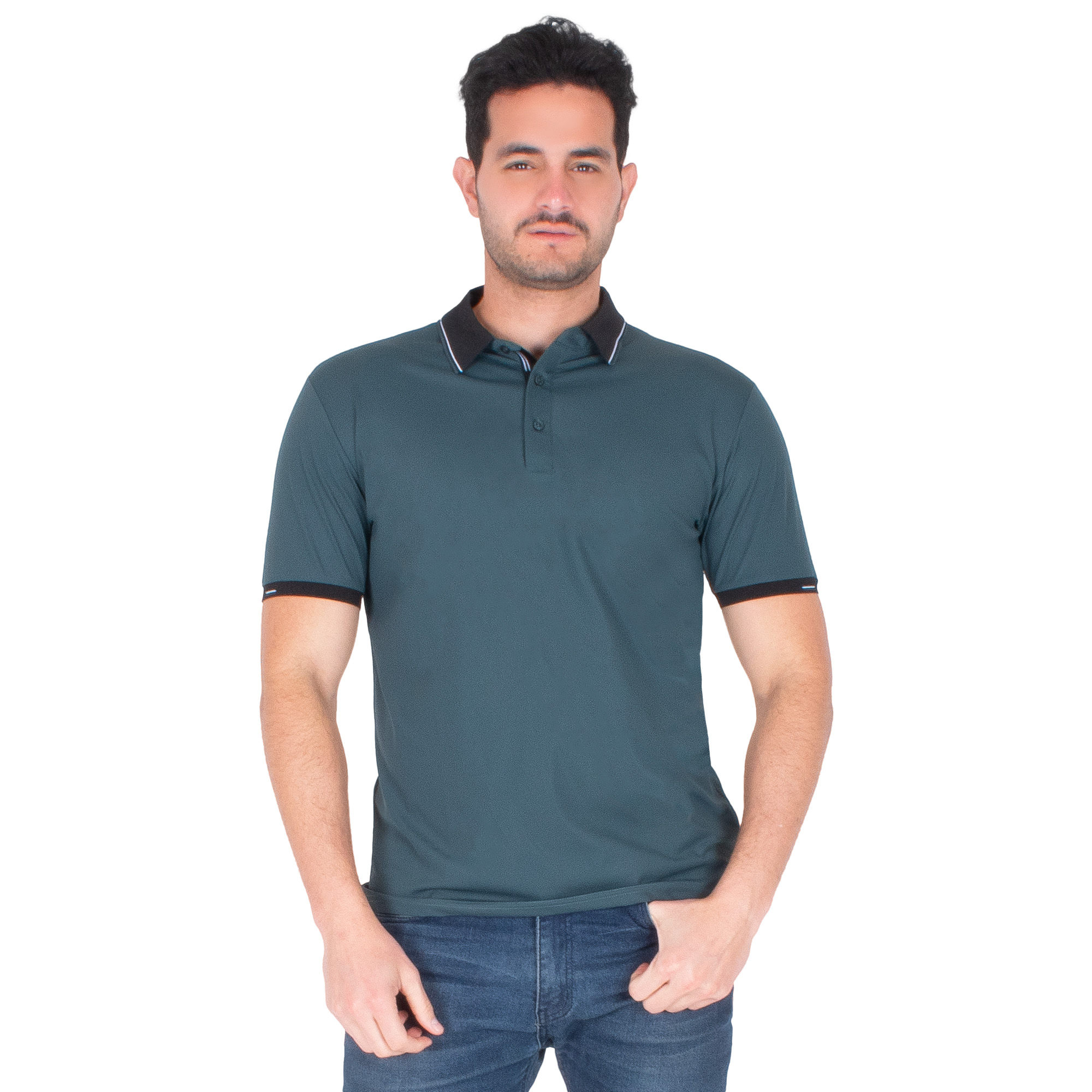 Foto 2 pulgar | Generra | Playera Tipo Polo Con Ribetes A Rayas Para Hombre