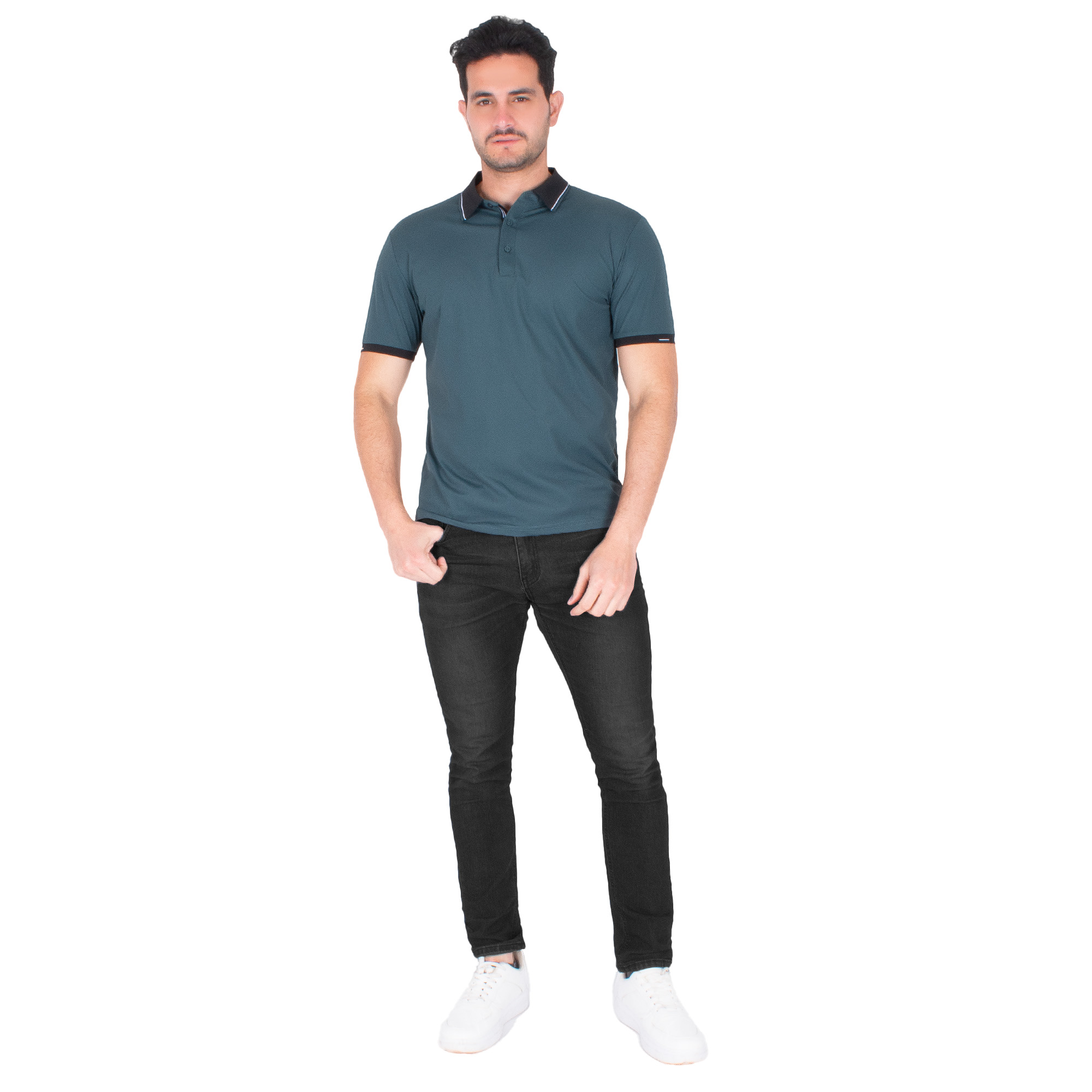 Foto 4 pulgar | Generra | Playera Tipo Polo Con Ribetes A Rayas Para Hombre
