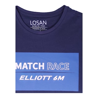 Foto 3 | Playera Para Caballero Azul Marino ''match Race Elliott 6m'' Losan