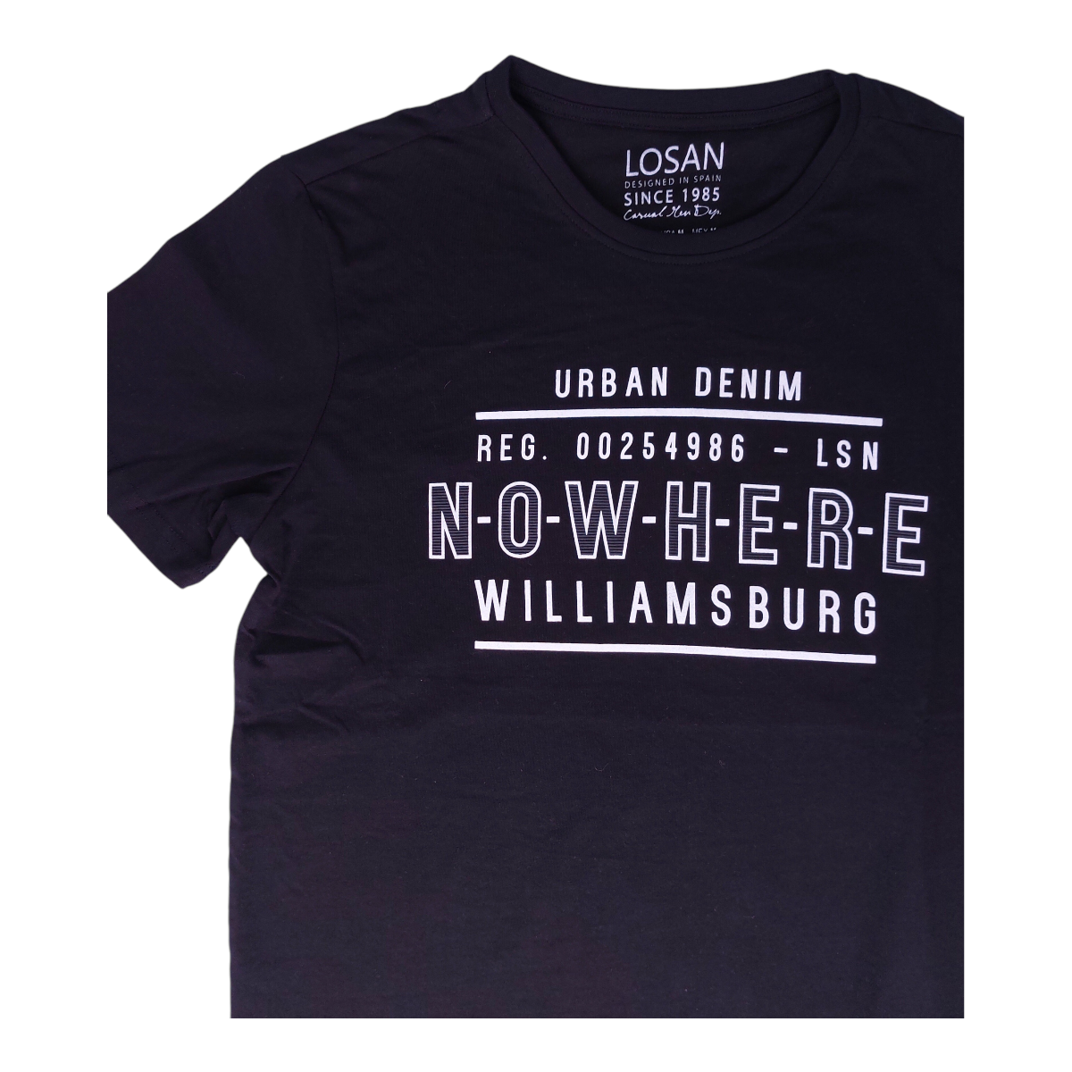 Foto 2 pulgar | Playera ''urban Denim, N-o-w-h-e-r-e'' Para Caballero Losan