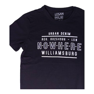 Foto 1 | Playera ''urban Denim, N-o-w-h-e-r-e'' Para Caballero Losan