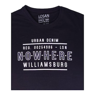 Foto 2 | Playera ''urban Denim, N-o-w-h-e-r-e'' Para Caballero Losan