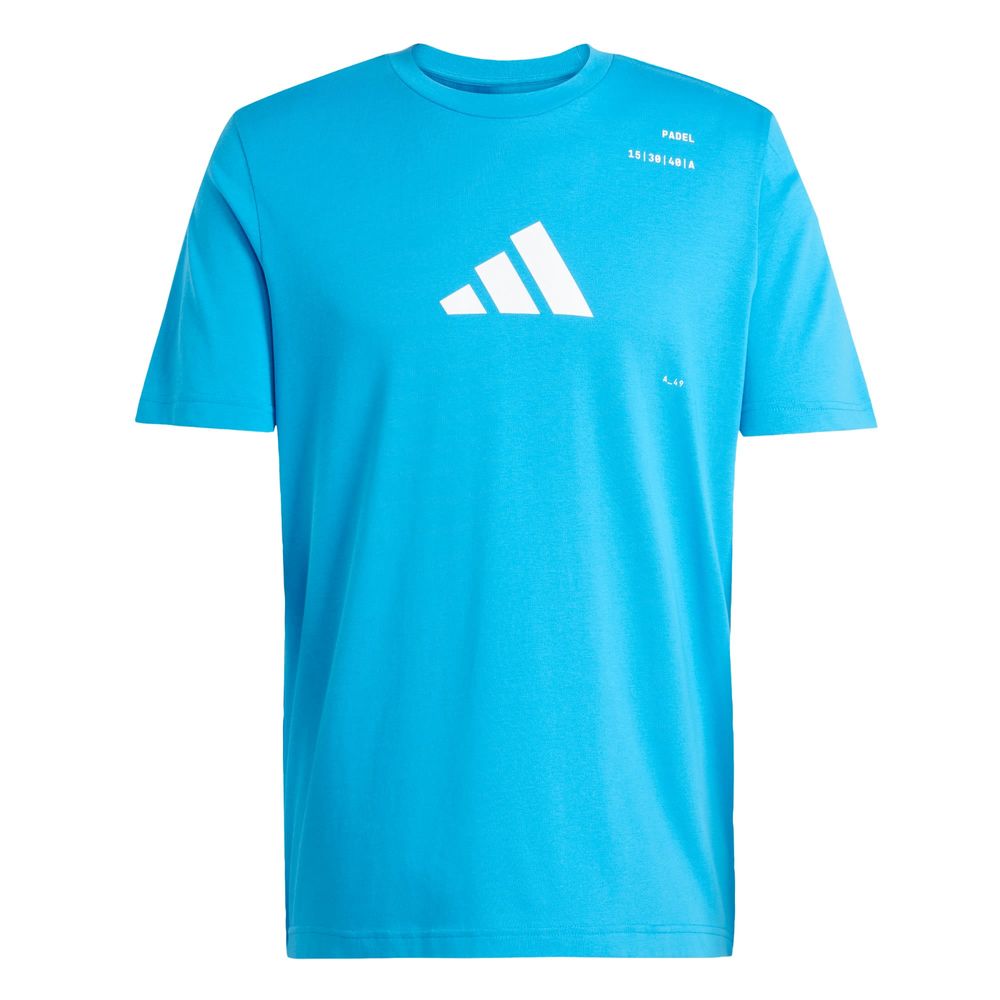Playera Padel Category Aeroready Estampada Adidas Azul Hombre