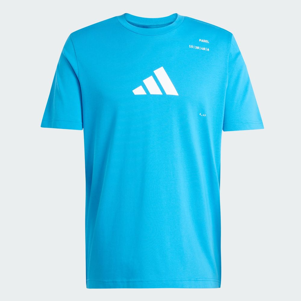Foto 4 pulgar | Playera Padel Category Aeroready Estampada Adidas Azul Hombre