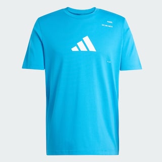 Foto 3 | Playera Padel Category Aeroready Estampada Adidas Azul Hombre