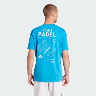 Foto 4 | Playera Padel Category Aeroready Estampada Adidas Azul Hombre