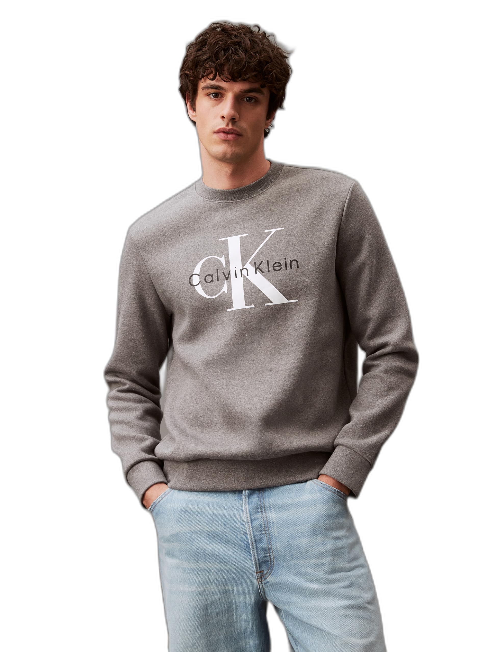 Foto 2 pulgar | Sudadera Calvin Klein Con Logotipo De Monograma Y Cuello Redondo Para Hombre - Venta Internacional.