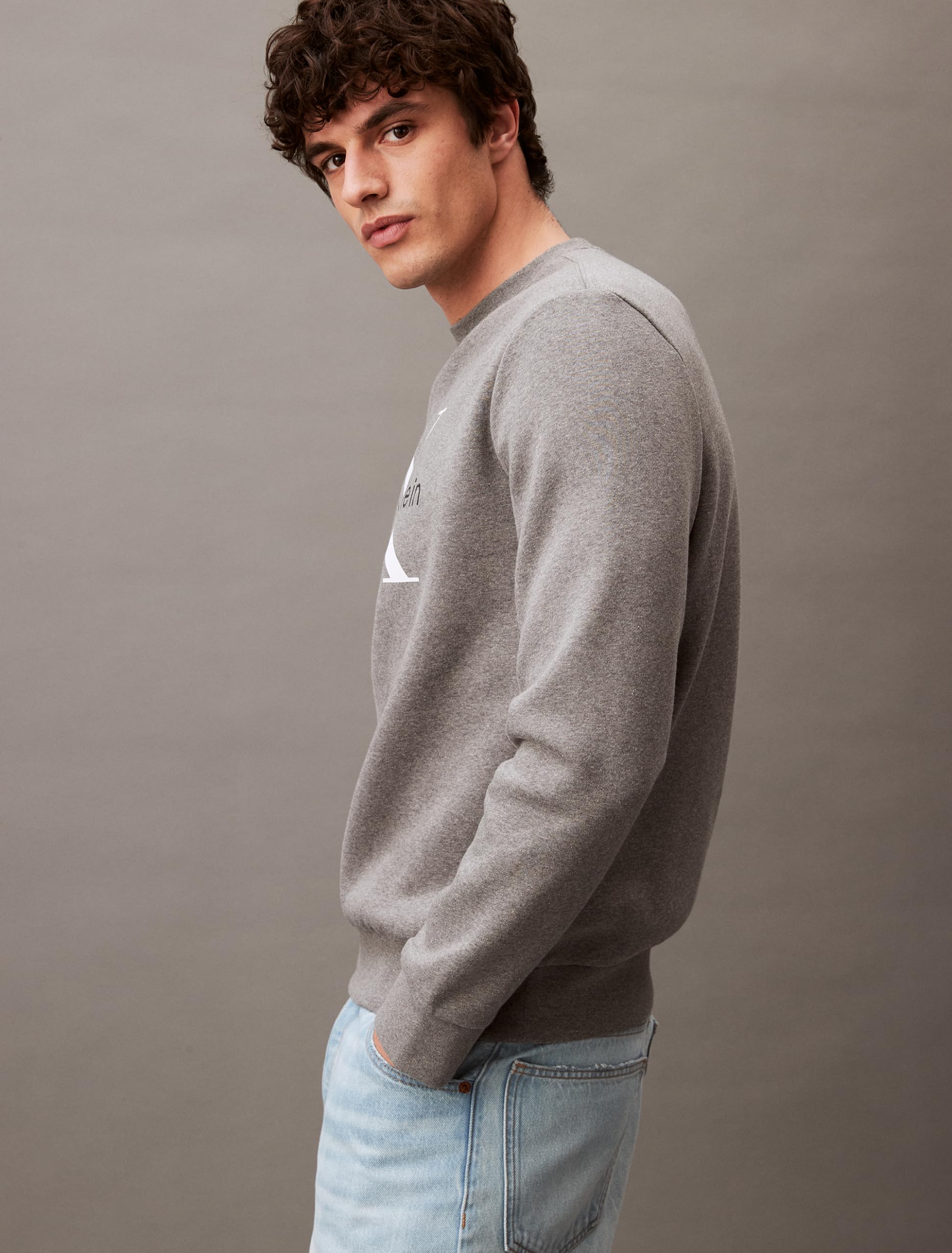 Foto 5 pulgar | Sudadera Calvin Klein Con Logotipo De Monograma Y Cuello Redondo Para Hombre - Venta Internacional.