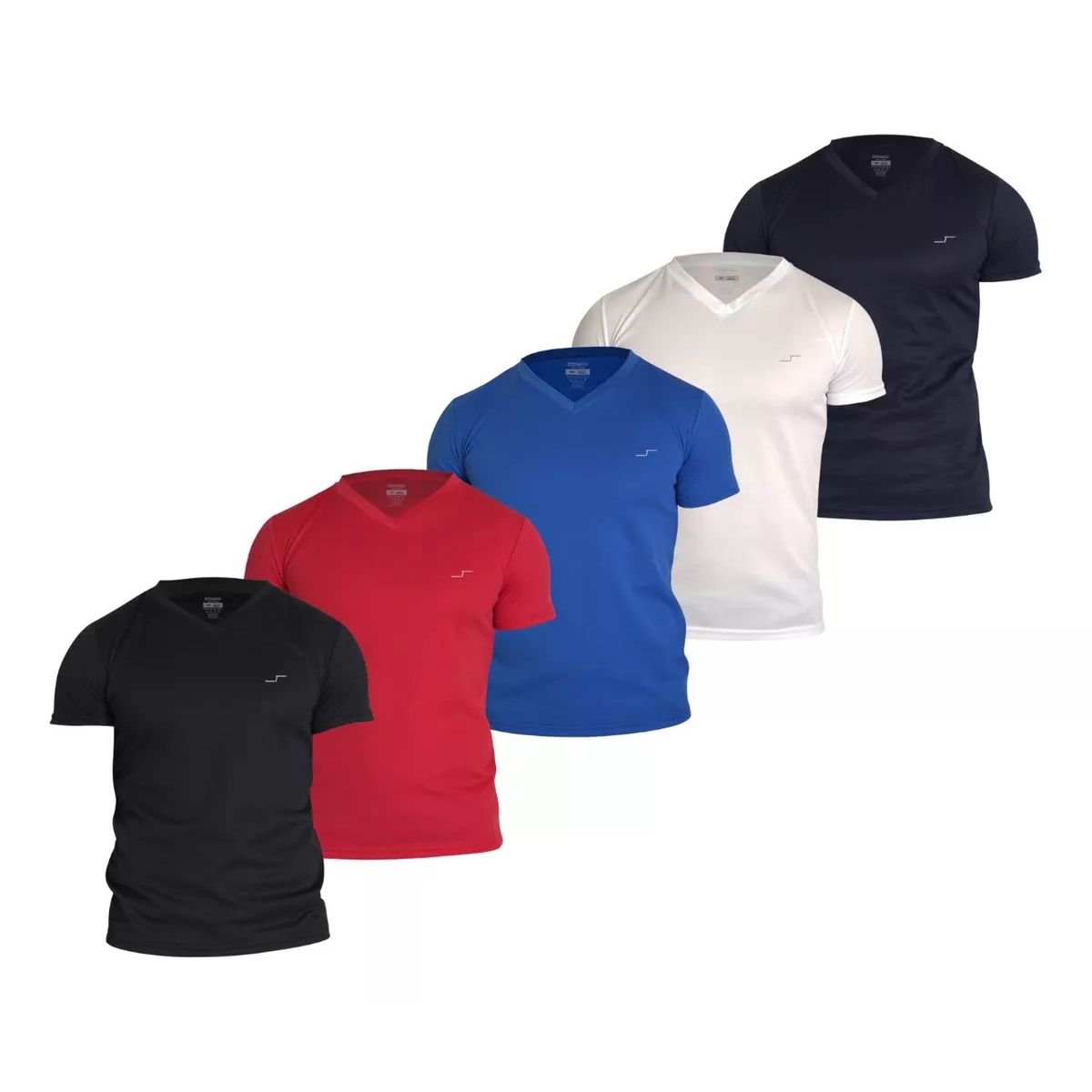 Foto 2 pulgar | Paquete De 5 Playeras Deportivas Cuello V Para Hombre Chb Chili Beans Clothing Co.