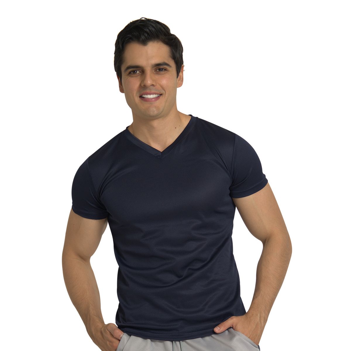 Foto 6 | Paquete De 5 Playeras Deportivas Cuello V Para Hombre Chb Chili Beans Clothing Co.