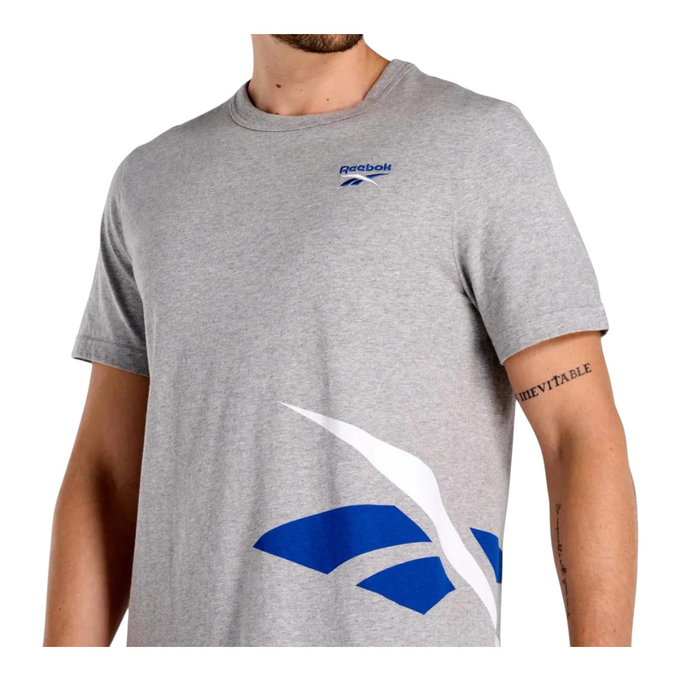 Playera Reebok Ri Cross Check Tee Color Gris Para Hombre Modelo 100205469