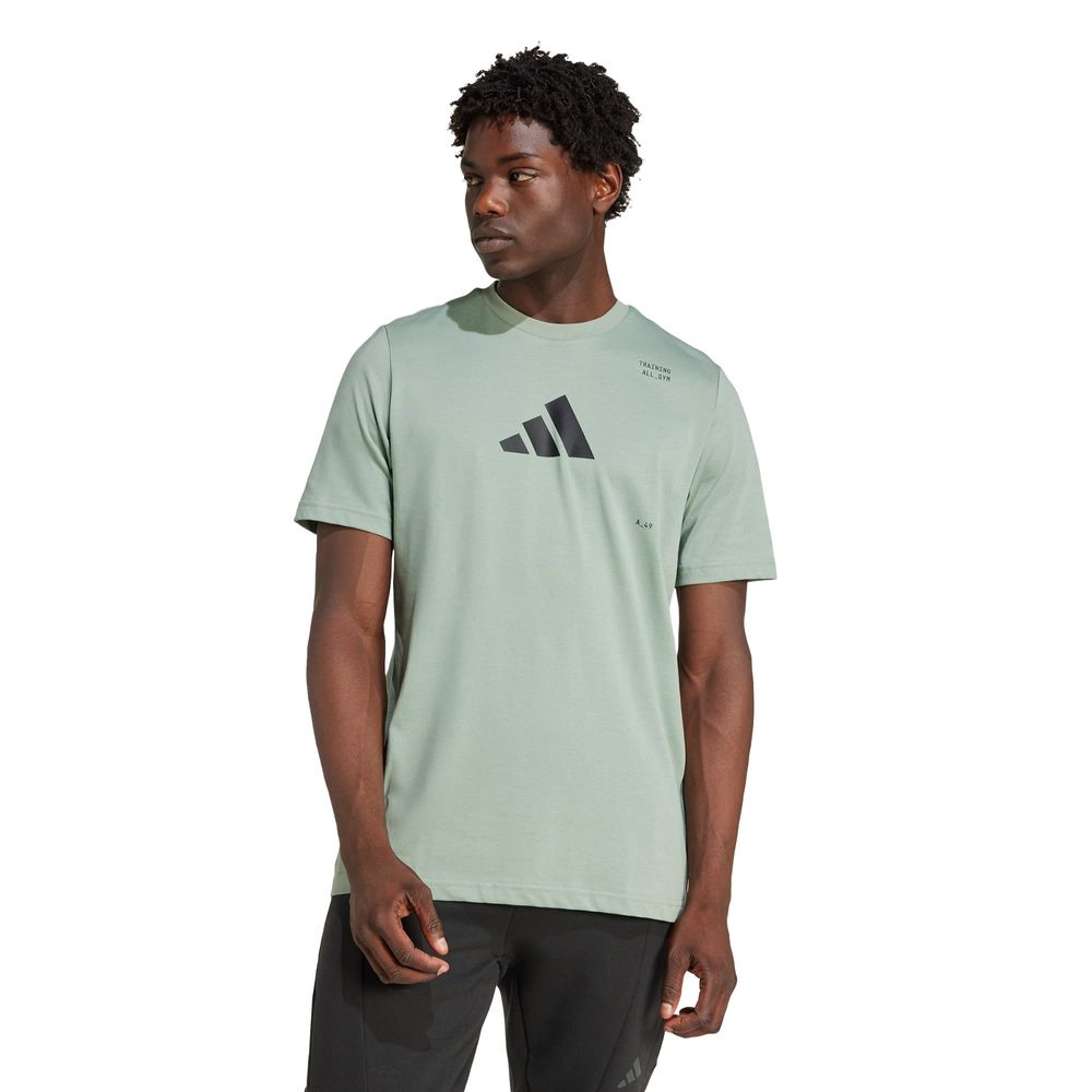 Foto 3 pulgar | Playera Estampada All-gym Category Adidas Verde Hombre
