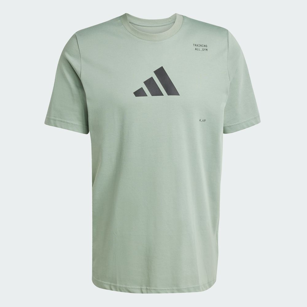 Foto 3 | Playera Estampada All-gym Category Adidas Verde Hombre