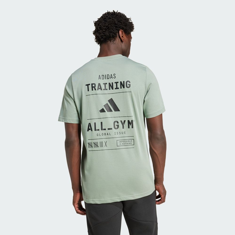 Foto 5 pulgar | Playera Estampada All-gym Category Adidas Verde Hombre
