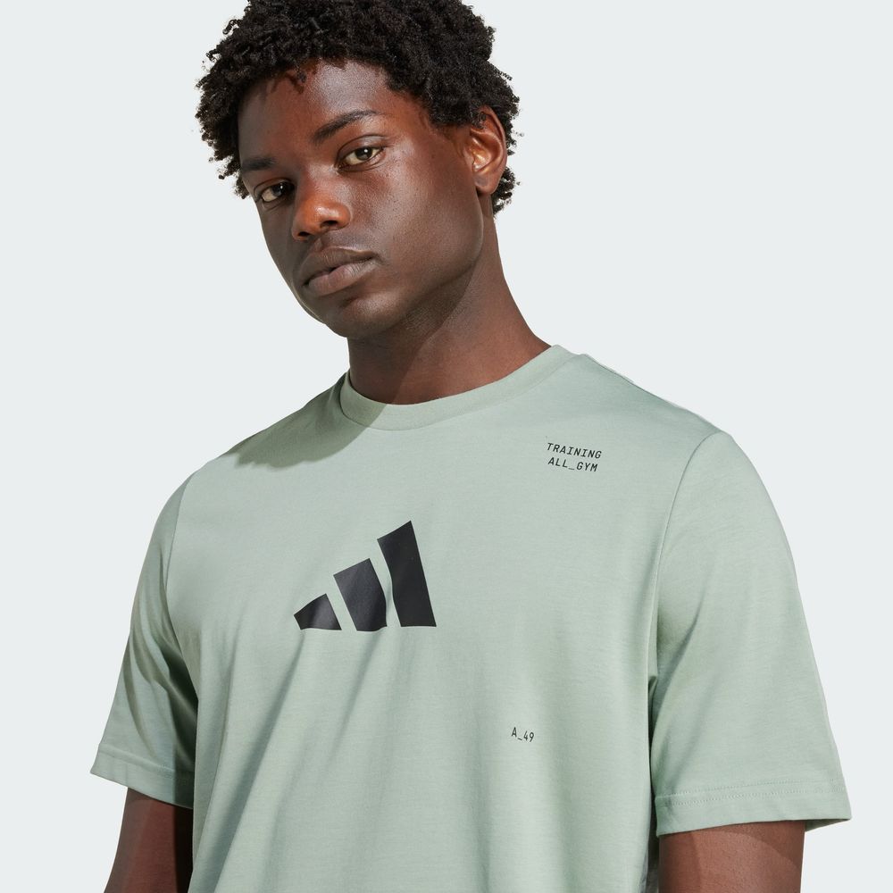 Foto 7 pulgar | Playera Estampada All-gym Category Adidas Verde Hombre