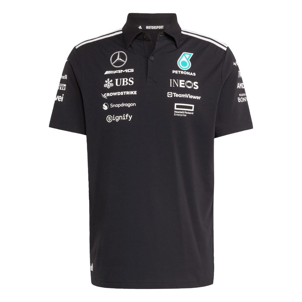 Foto 2 pulgar | Playera Polo Mercedes - Amg Petronas Formula One Team Adidas Negro Hombre