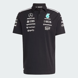 Foto 2 | Playera Polo Mercedes - Amg Petronas Formula One Team Adidas Negro Hombre