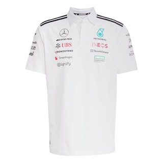 Foto 1 | Playera Polo Mercedes - Amg Petronas Formula One Team Adidas Blanco Hombre