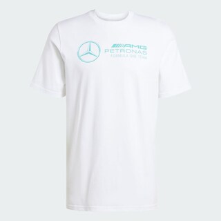 Foto 2 | Playera Estampada Dna Mercedes - Amg Petronas Formula One Team Adidas Blanco Hombre