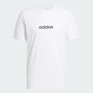Foto 2 | Playera Essentials Linear Single Adidas Blanco para Hombre