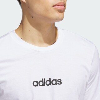 Foto 4 | Playera Essentials Linear Single Adidas Blanco para Hombre