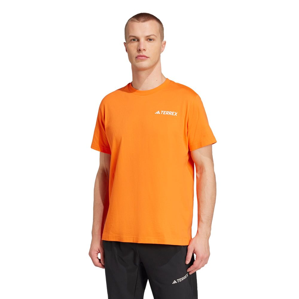 Foto 3 pulgar | Playera Graphic Adidas Naranja Unisex