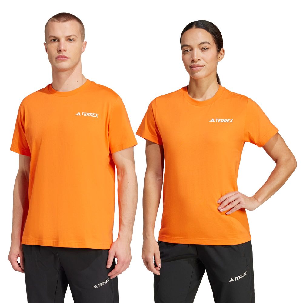 Foto 4 pulgar | Playera Graphic Adidas Naranja Unisex
