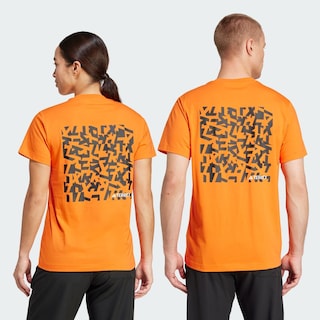 Foto 5 | Playera Graphic Adidas Naranja Unisex
