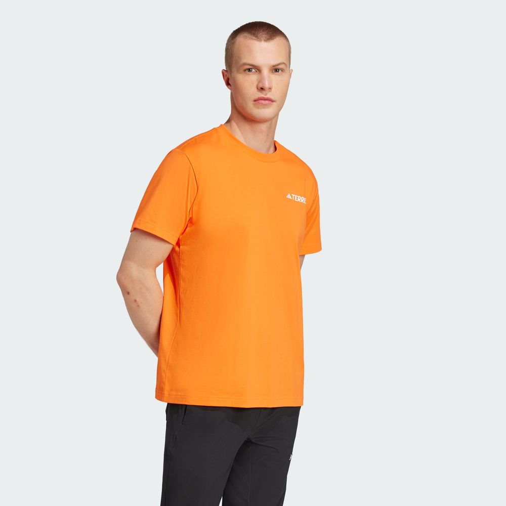 Foto 7 pulgar | Playera Graphic Adidas Naranja Unisex
