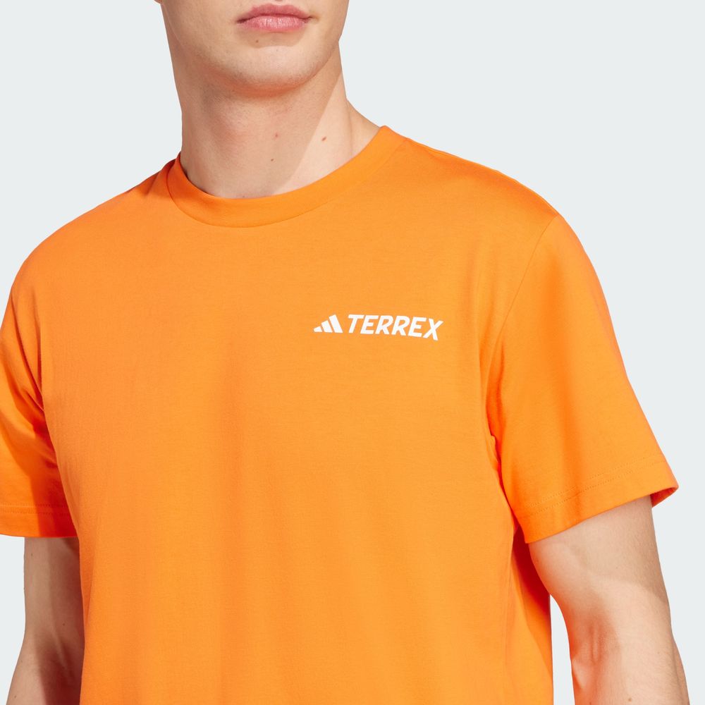 Foto 8 pulgar | Playera Graphic Adidas Naranja Unisex
