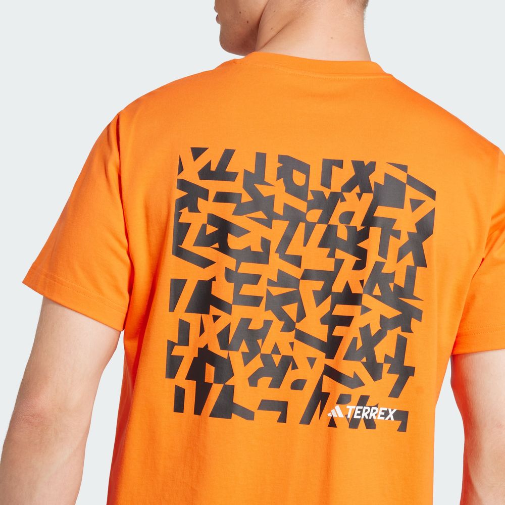 Foto 9 pulgar | Playera Graphic Adidas Naranja Unisex