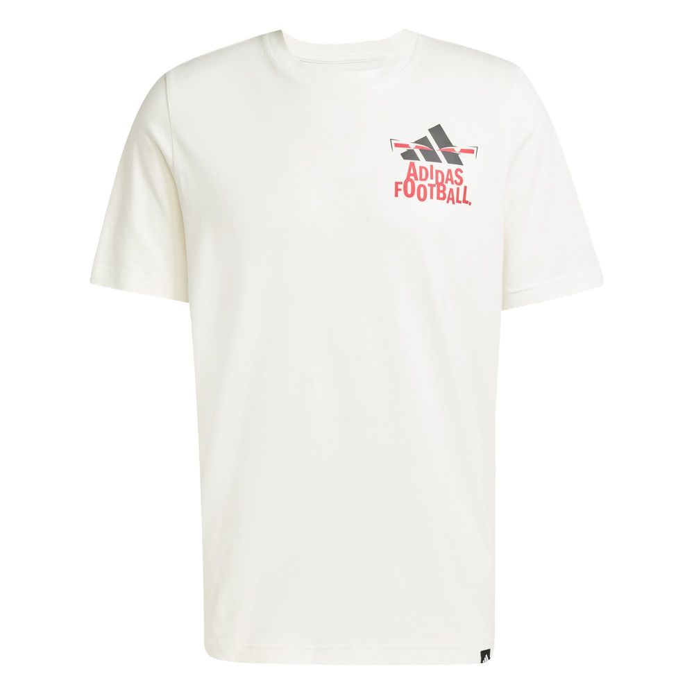 Playera Football Estampada Adidas Blanco Hombre