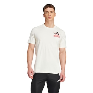 Foto 2 | Playera Football Estampada Adidas Blanco Hombre